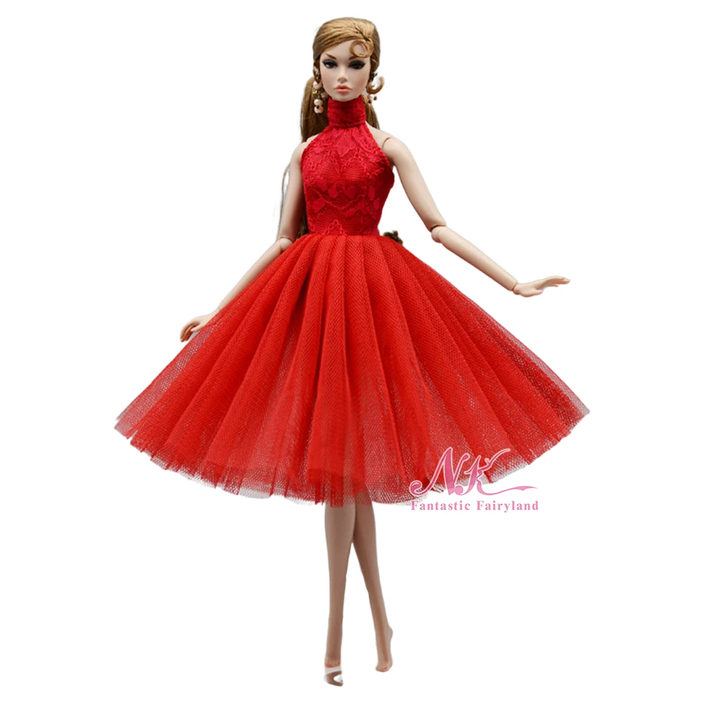 NK 1 Pcs Red Doll Dress 11.5 Inch Doll Clothes Lace Skirt Party Wedding Princess Gown Fashion Outfit For FR Dolls Accessories
NK 1 Pcs Red Doll Dress 11.5 Inch Doll Clothes Lace Skirt Party Wedding Princess Gown Fashion Outfit For FR Dolls Accessories