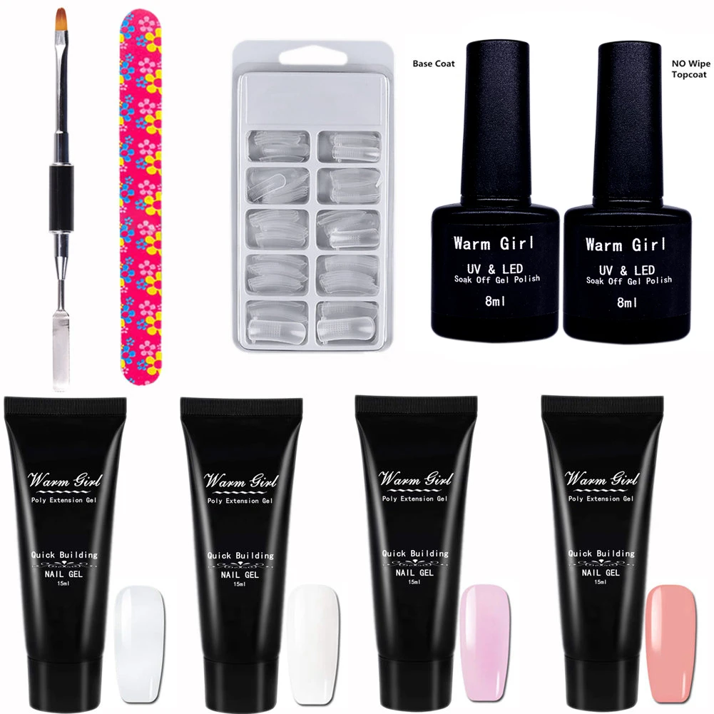 4Pcs Nail Builder Poly Nail Gel with Top Coat Base Coat Nail File Nail Extension Gel Nail Enhancement Nail Thickening Solutions
4Pcs Nail Builder Poly Nail Gel with Top Coat Base Coat Nail File Nail Extension Gel Nail Enhancement Nail Thickening Solutions