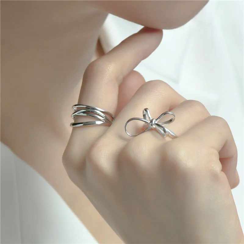 Sterling Silver 925 Bow Open Female Ring Korean Version of the Niche Design INS Simple and Fashionable Ring Silver Jewelry
Sterling Silver 925 Bow Open Female Ring Korean Version of the Niche Design INS Simple and Fashionable Ring Silver Jewelry
