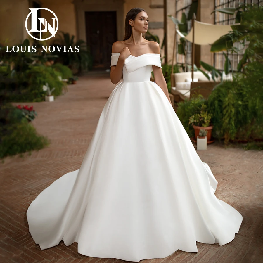 LOUIS NOVIAS Elegant Wedding Dresses For Women Elegant Simple Satin Ruched Sweetheart Long Train Wedding Gown Vestidos De Novia
LOUIS NOVIAS Elegant Wedding Dresses For Women Elegant Simple Satin Ruched Sweetheart Long Train Wedding Gown Vestidos De Novia