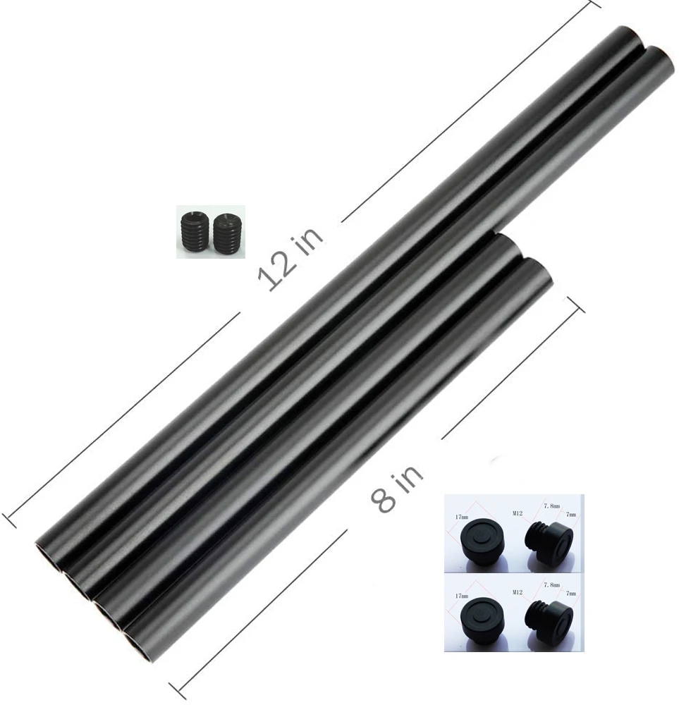 15mm Rod 8 Inch and 12 Inch, with M12 Thread Rod Connector Rod Cap Extend to 20 Inch Rods for Camera Shoulder Rig Support System
15mm Rod 8 Inch and 12 Inch, with M12 Thread Rod Connector Rod Cap Extend to 20 Inch Rods for Camera Shoulder Rig Support System