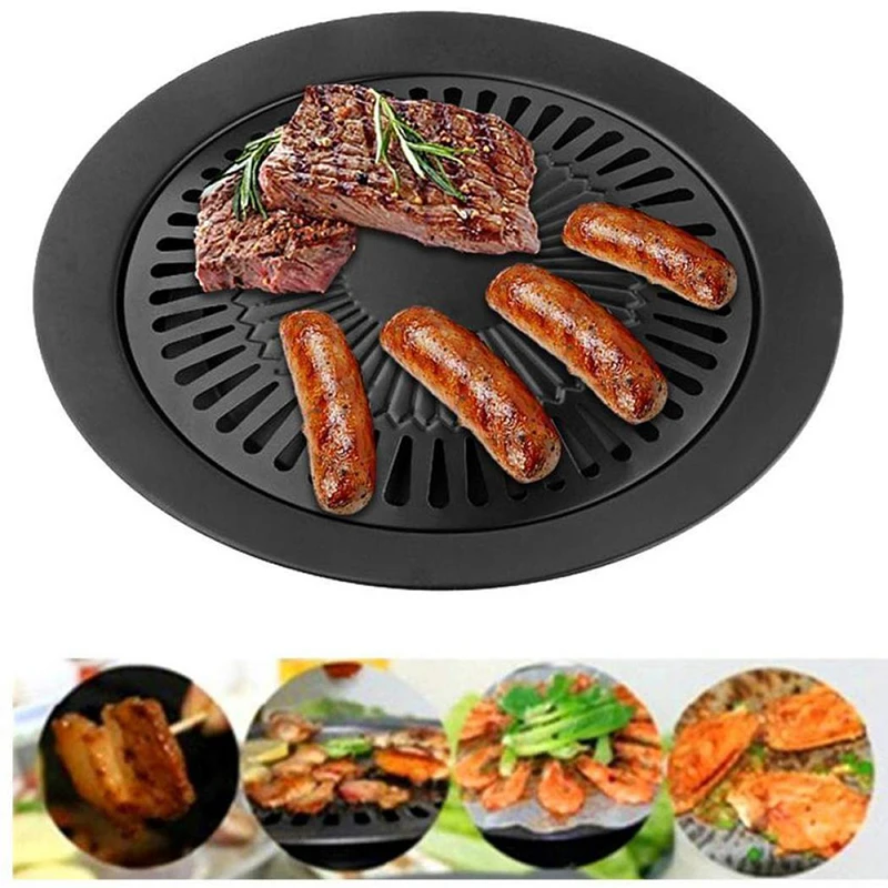 1Pcs Korean Barbecue Plate Round Iron BBQ Grill Plate Smokeless Non-Stick Gas Stove Plate BBQ Roasting Cooking Tool Sets
1Pcs Korean Barbecue Plate Round Iron BBQ Grill Plate Smokeless Non-Stick Gas Stove Plate BBQ Roasting Cooking Tool Sets