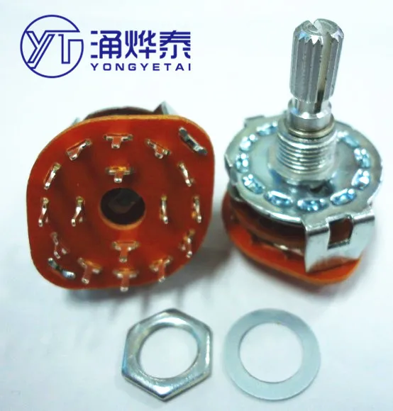 YYT 2PCS Band Rotary Switch Chassis Signal Conversion Switch 4 Knife 3 Gears 20MM Flower Shaft
YYT 2PCS Band Rotary Switch Chassis Signal Conversion Switch 4 Knife 3 Gears 20MM Flower Shaft