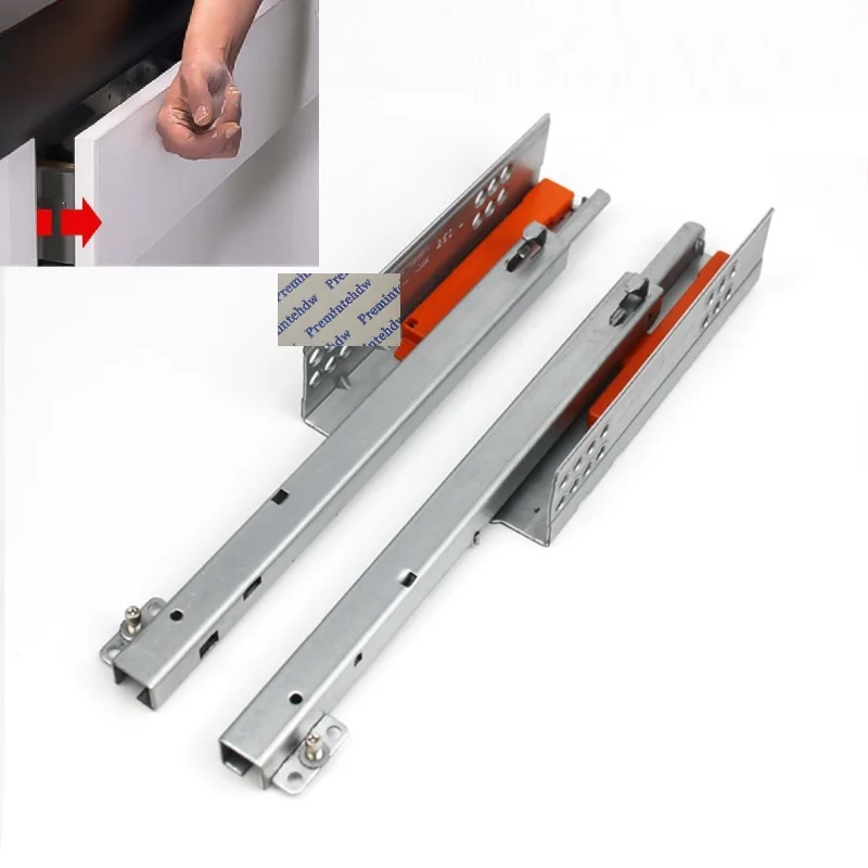 1Pair Rebound Press Push To Open Under Mount Furniture Kitchen Bath Drawer Slide Rail Runner DTC 25KG 2-Fold Half Extention
1Pair Rebound Press Push To Open Under Mount Furniture Kitchen Bath Drawer Slide Rail Runner DTC 25KG 2-Fold Half Extention