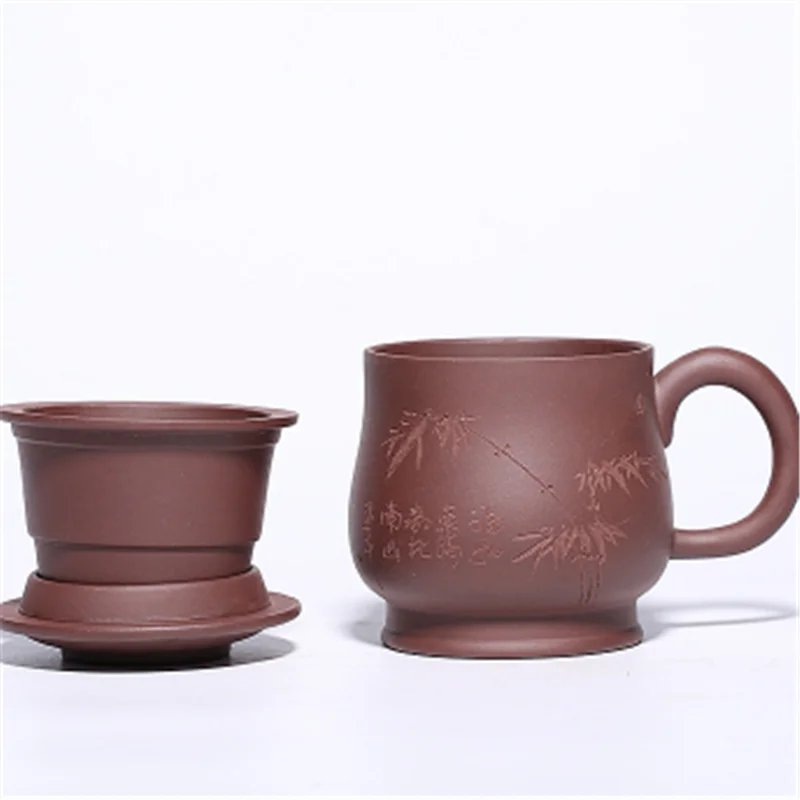 Large Capacity Purple Clay Cup Tea Cup With Filter Chinese Style Solid Color Pottery Drinking Water Container Office Drinkware
Large Capacity Purple Clay Cup Tea Cup With Filter Chinese Style Solid Color Pottery Drinking Water Container Office Drinkware