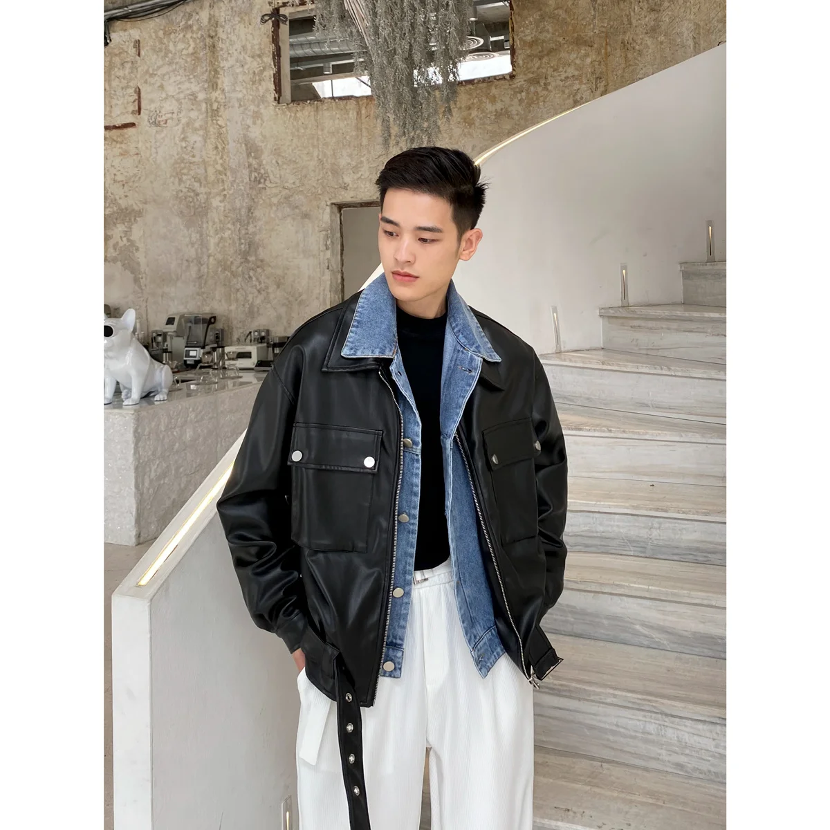 Autumn 2022 Winter Men Faux Leather Jacket Motorcycle Men's Jackets Jaqueta De Couro Masculina Outwear Male PU Leather Coat B635
Autumn 2022 Winter Men Faux Leather Jacket Motorcycle Men's Jackets Jaqueta De Couro Masculina Outwear Male PU Leather Coat B635