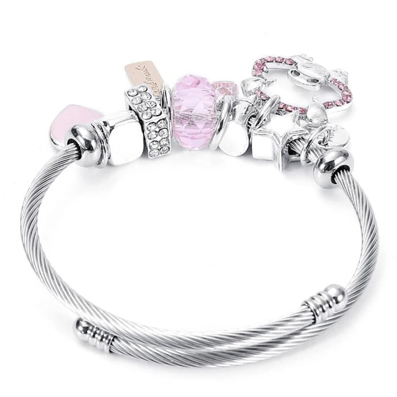 Fashion Pig Charm Bracelet Lady Jewelry High Quality Open Size Stainless Steel Bracelet
Fashion Pig Charm Bracelet Lady Jewelry High Quality Open Size Stainless Steel Bracelet