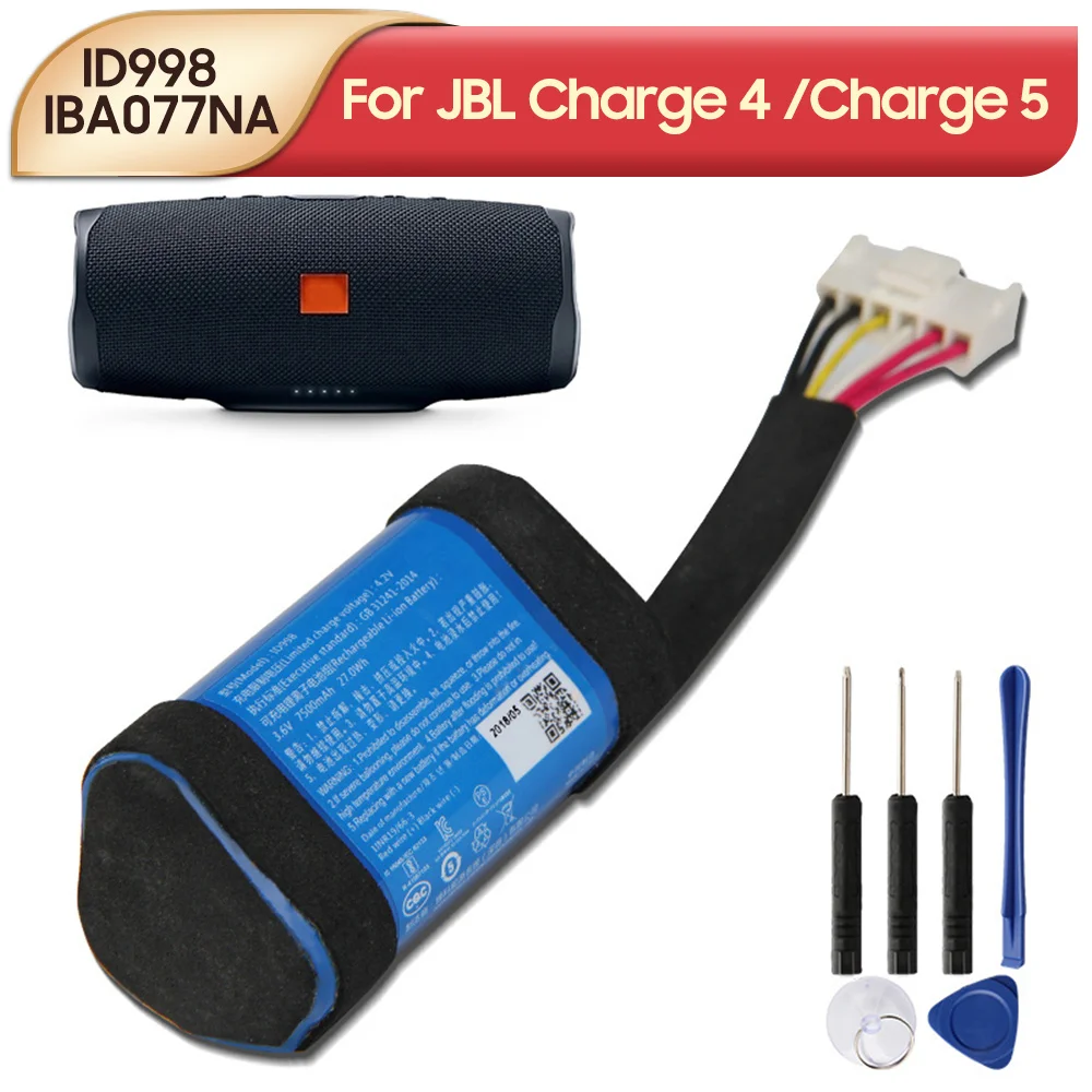 NEW Replacement Battery ID998 IY068 IBA077NA For JBL Charge 4 Charge4 SUN-INTE-118 JBL Charge 5 Speakers Battery
NEW Replacement Battery ID998 IY068 IBA077NA For JBL Charge 4 Charge4 SUN-INTE-118 JBL Charge 5 Speakers Battery