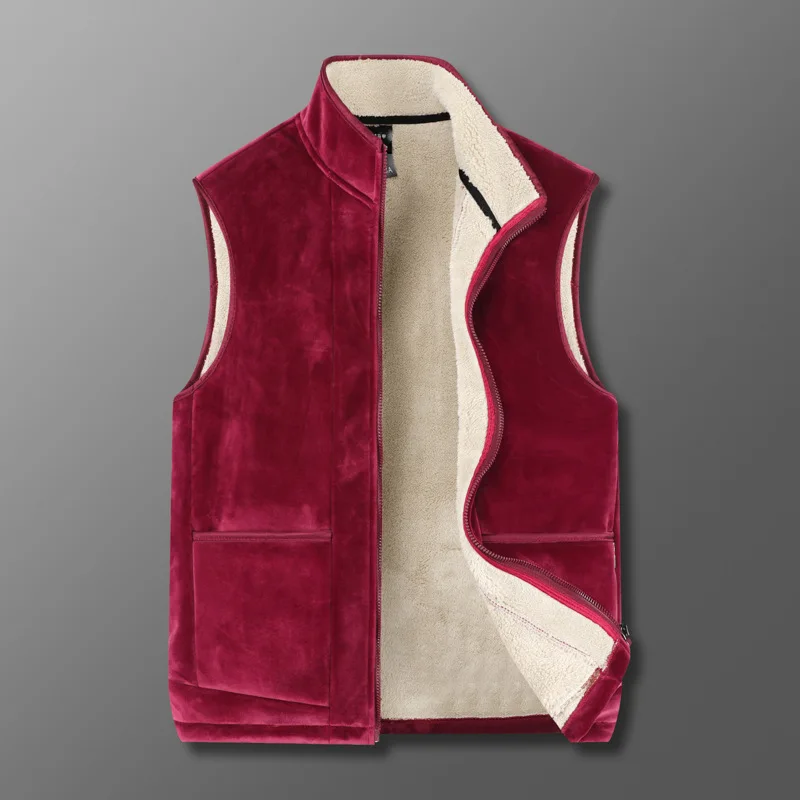 2023 Men's Autumn and Winter Leisure Stand Collar Vest V-neck New Fleece-Lined Fashion Vest
2023 Men's Autumn and Winter Leisure Stand Collar Vest V-neck New Fleece-Lined Fashion Vest