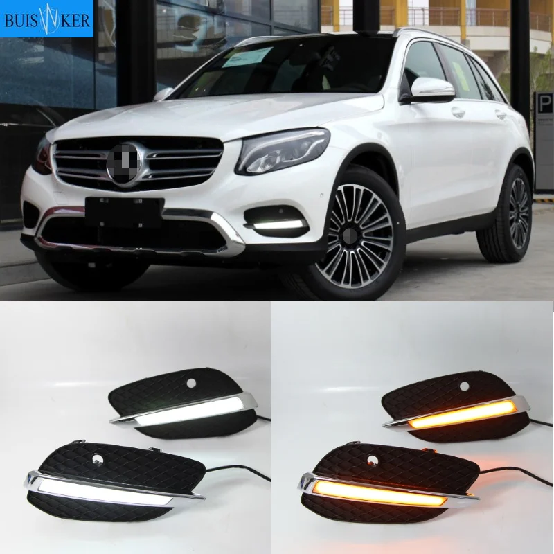 2 pcs for Mercedes Benz GLC X205 2015 2016 LED DRL Daytime Running Lights Daylight yellow turn Signal lamp light
2 pcs for Mercedes Benz GLC X205 2015 2016 LED DRL Daytime Running Lights Daylight yellow turn Signal lamp light