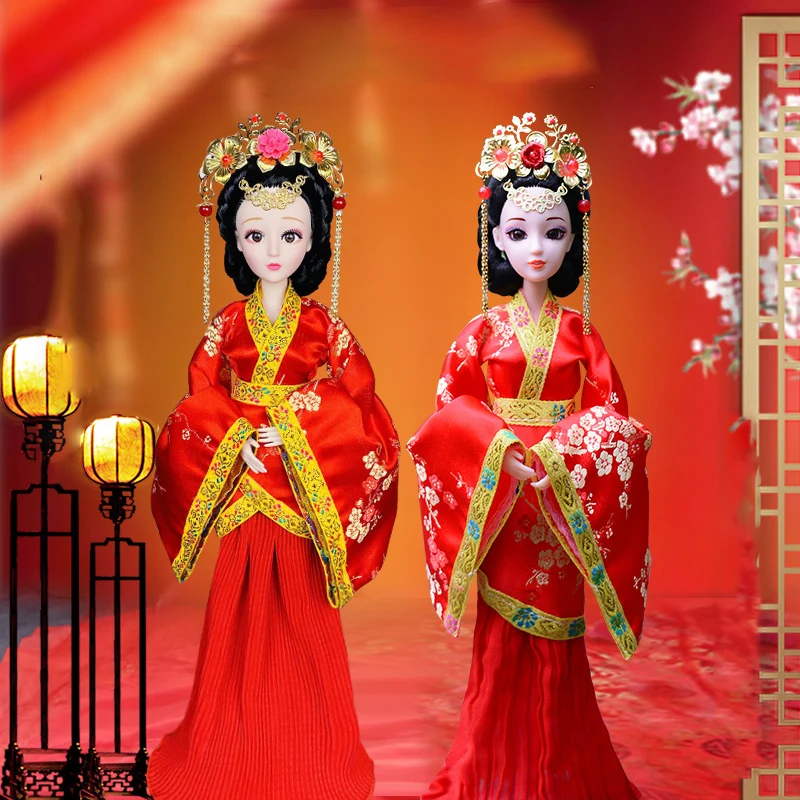1/6 Scale 30cm Ancient Costume Long Hair Chinese Bride Fairy Dress Barbi Hanfu Doll 12 or 20 Joints Body Model Girl Toys Gift
1/6 Scale 30cm Ancient Costume Long Hair Chinese Bride Fairy Dress Barbi Hanfu Doll 12 or 20 Joints Body Model Girl Toys Gift