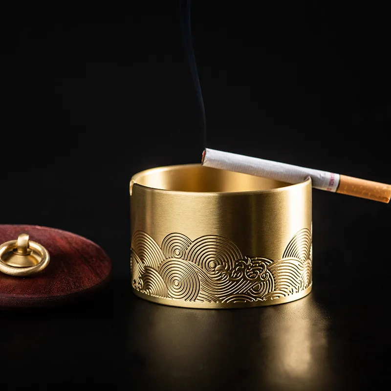 Chinese Brass Ashtray with Lid Pure Copper High Grade Creative Car Size Business Living Room Household New
Chinese Brass Ashtray with Lid Pure Copper High Grade Creative Car Size Business Living Room Household New