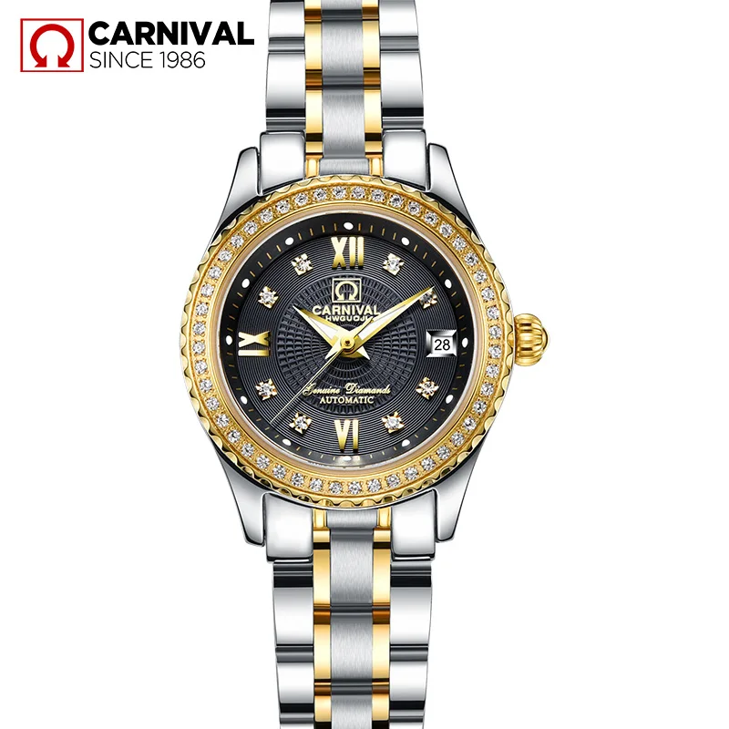 New Fashion Luxury CARNIVAL Top Brand Women Watches Luxury Automatic Mechanical Waterproof Casual Watches for women Montre Femme
New Fashion Luxury CARNIVAL Top Brand Women Watches Luxury Automatic Mechanical Waterproof Casual Watches for women Montre Femme