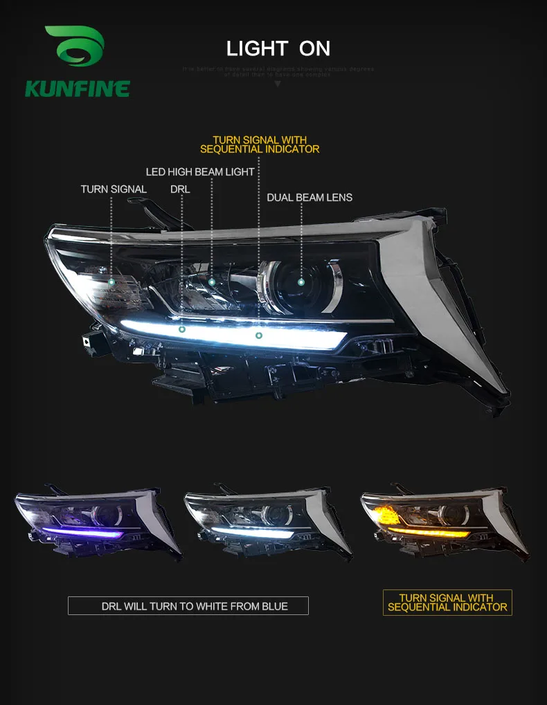Car Styling Car Headlight Assembly For Toyota Land Cruiser Prado 2018-up Full LED Head Lamp Car Tuning Light Parts Plug And Play
Car Styling Car Headlight Assembly For Toyota Land Cruiser Prado 2018-up Full LED Head Lamp Car Tuning Light Parts Plug And Play