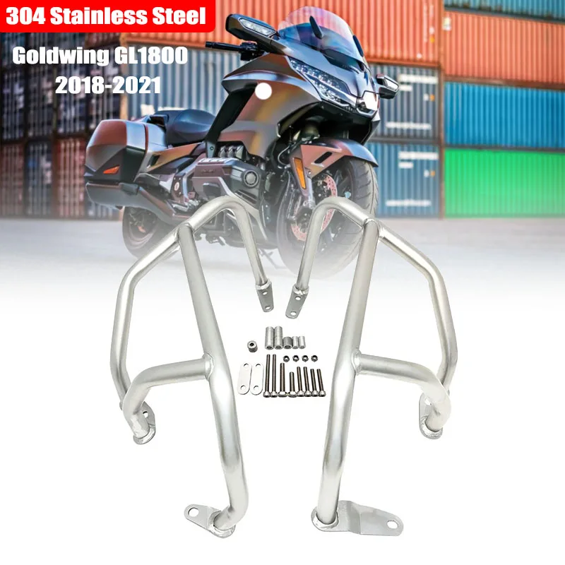 Motorcycle 304 Stainless Steel Engine Guard Crash Bar Bars Bumper Protector For HONDA GL1800 F6C Gold Wing 1800 2018-2021 2020
Motorcycle 304 Stainless Steel Engine Guard Crash Bar Bars Bumper Protector For HONDA GL1800 F6C Gold Wing 1800 2018-2021 2020