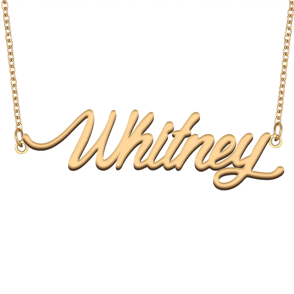 Ожерелье с именем Whitney для женщин, ювелирные изделия из нержавеющей стали с золотым покрытием, кулон-табличка с именем Femme, подарок для матер...
Ожерелье с именем Whitney для женщин, ювелирные изделия из нержавеющей стали с золотым покрытием, кулон-табличка с именем Femme, подарок для матер...