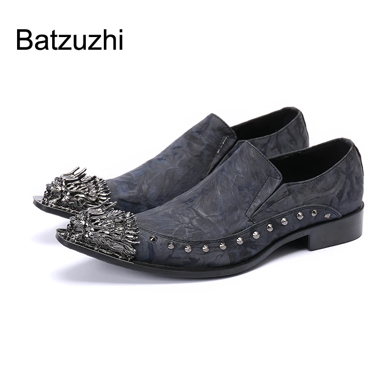 Batzuzhi Luxury Men's Shoes Handmade Leather Dress Shoes Men Pointed Metal Toe Formal Business Leather Shoes, EU38-46
Batzuzhi Luxury Men's Shoes Handmade Leather Dress Shoes Men Pointed Metal Toe Formal Business Leather Shoes, EU38-46
