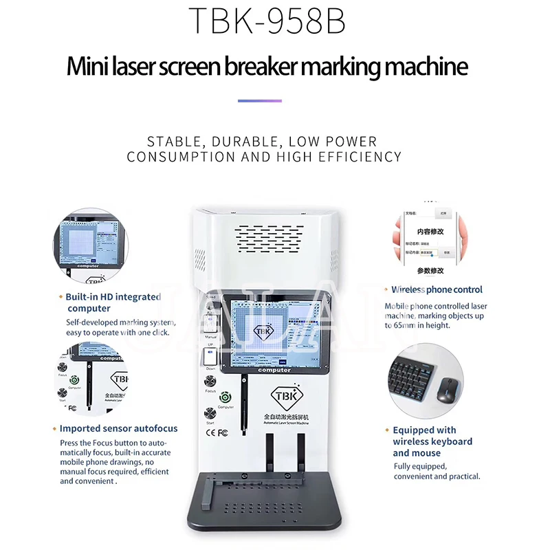TBK 958B Laser Machine For iPhone Back Glass Mobile Repair Machine X XS MAX 11 Pro Max Rear Glass Separating Machine Auto Focus
TBK 958B Laser Machine For iPhone Back Glass Mobile Repair Machine X XS MAX 11 Pro Max Rear Glass Separating Machine Auto Focus