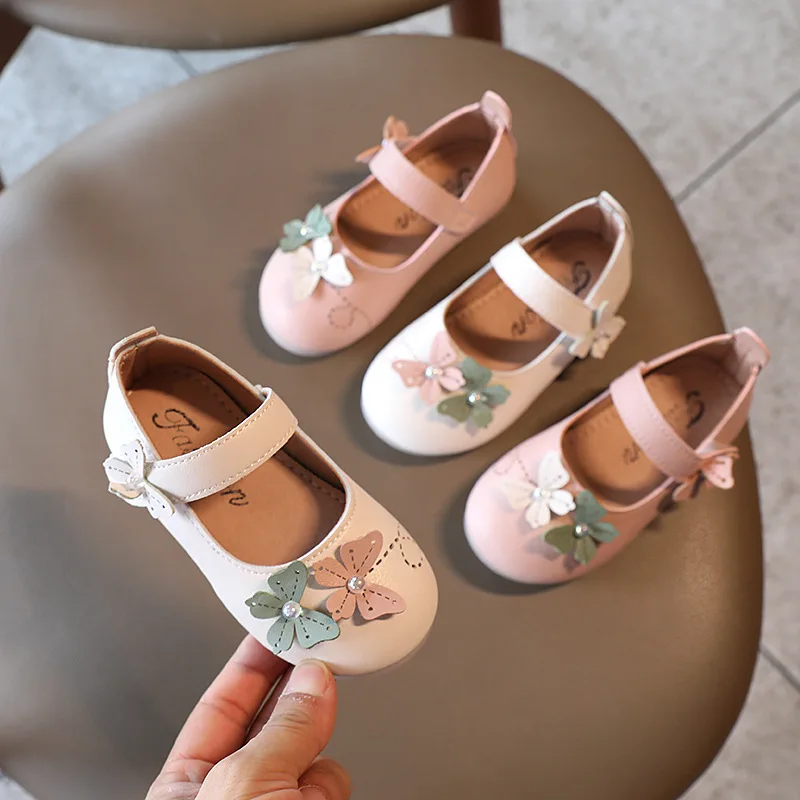 Beige Pink Kids Butterfly Princess Shoes Children Leather Shoes Soft bottom Little Girl's Dance Single Shoes Chaussure Fille
Beige Pink Kids Butterfly Princess Shoes Children Leather Shoes Soft bottom Little Girl's Dance Single Shoes Chaussure Fille