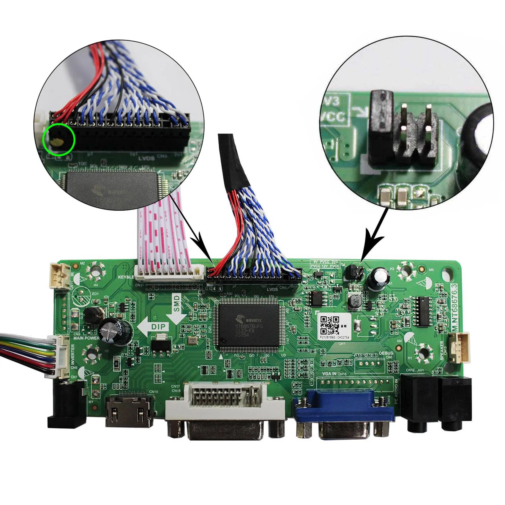 HD-MI DVI VGA Audio LCD Board for 17" 4:3 1280x960 DV170YGM-N10 DV170YGZ-N10 LVDS LCD Screen For Machine Arcade1UP Raspberry Pi
HD-MI DVI VGA Audio LCD Board for 17" 4:3 1280x960 DV170YGM-N10 DV170YGZ-N10 LVDS LCD Screen For Machine Arcade1UP Raspberry Pi