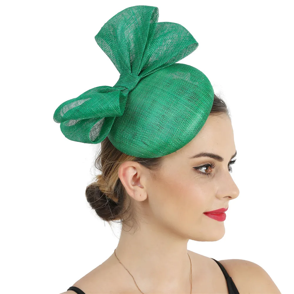 High Quality Sinamay Fascinator Hat Bow Hair Headwear Wedding Women Headpiece With Hair Clip Bride Marriage Hair Accessories 
High Quality Sinamay Fascinator Hat Bow Hair Headwear Wedding Women Headpiece With Hair Clip Bride Marriage Hair Accessories