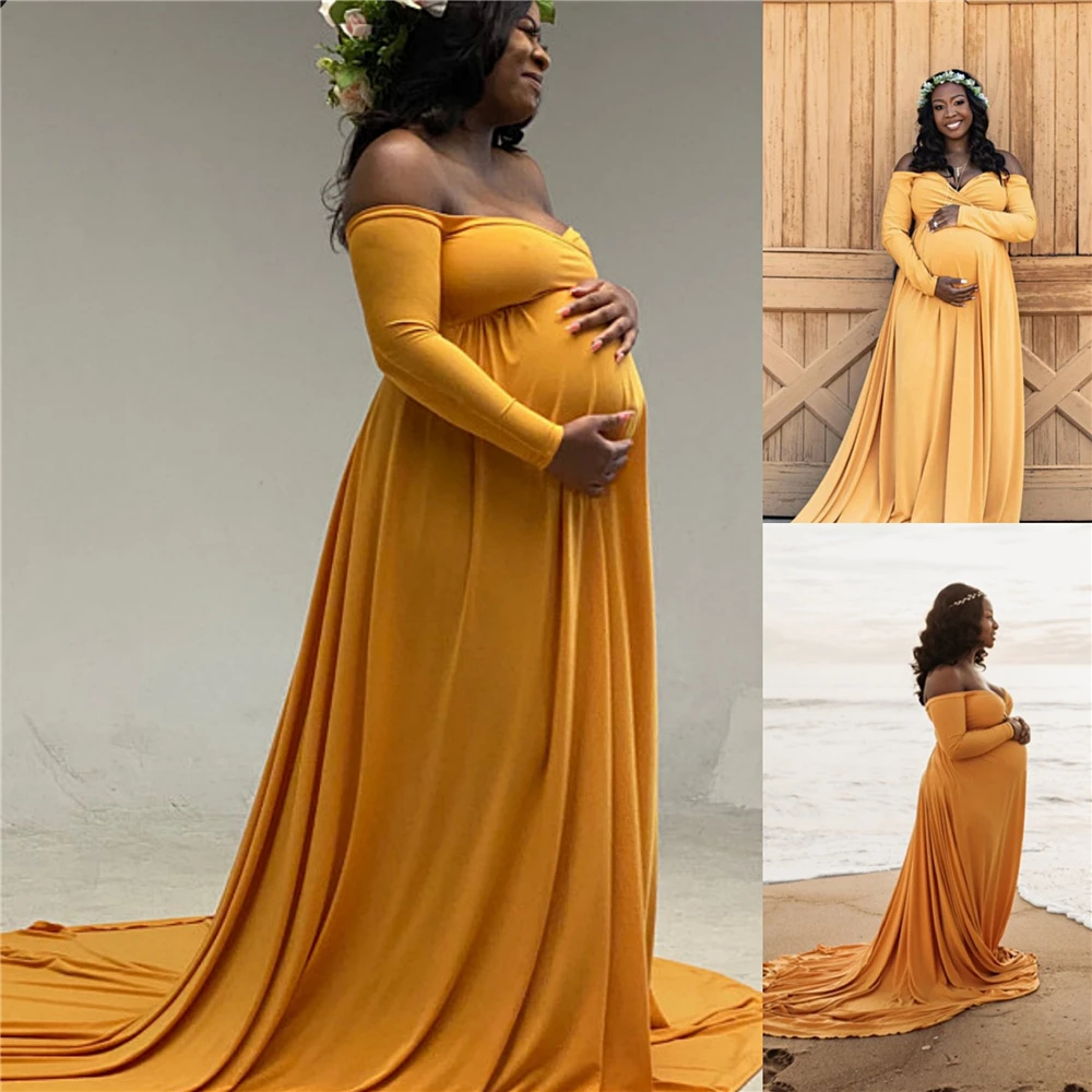 Charming Gold Bride Maternity Dress for Photo Shoot Hot Sale Off Shulder Women Robes Photography Dresses Custom Made Robe
Charming Gold Bride Maternity Dress for Photo Shoot Hot Sale Off Shulder Women Robes Photography Dresses Custom Made Robe