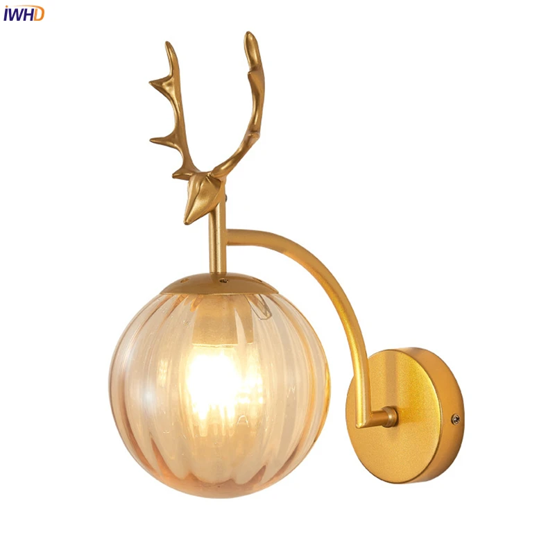 15CM Glass Ball Nordic Wall Lamp Creative Black/Gold Iron Deer Wandlamp LED Lights Decoration For Wall Bedroom Bathroom Corridor
15CM Glass Ball Nordic Wall Lamp Creative Black/Gold Iron Deer Wandlamp LED Lights Decoration For Wall Bedroom Bathroom Corridor