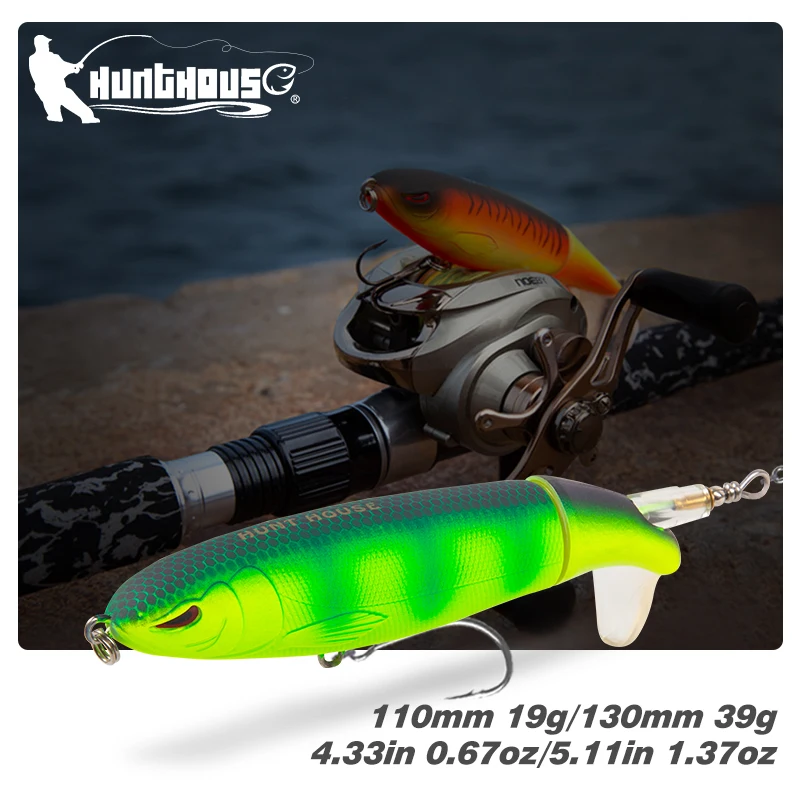 Hunthouse Whopper Popper Hard Pencil Fishing Lure Floating With Unique Rotatable Soft Tail 9cm 13cm Artificial Bait for Bass
Hunthouse Whopper Popper Hard Pencil Fishing Lure Floating With Unique Rotatable Soft Tail 9cm 13cm Artificial Bait for Bass