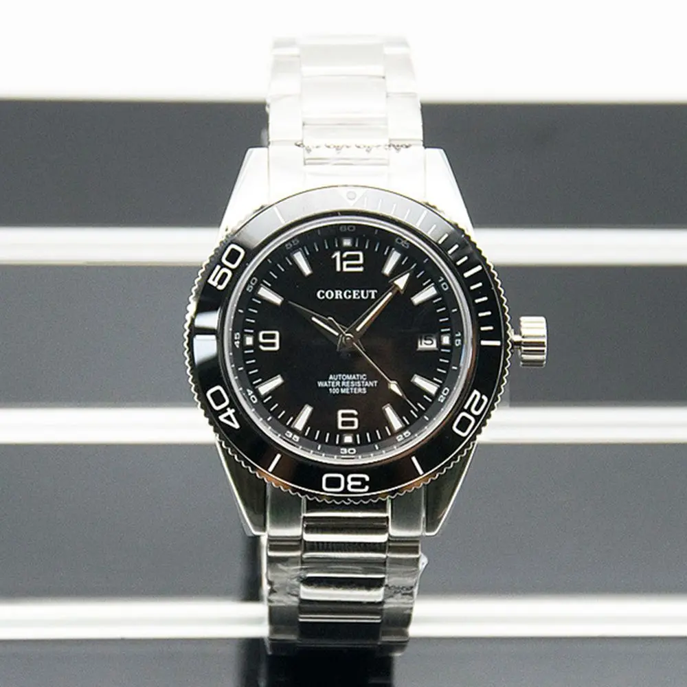 100M Waterproof Luxury Corgeut Brand Men Watch Date Sapphire Swim Male Clock Ceramics Bezel Luminous Miyota Automatic Wristwatch
100M Waterproof Luxury Corgeut Brand Men Watch Date Sapphire Swim Male Clock Ceramics Bezel Luminous Miyota Automatic Wristwatch