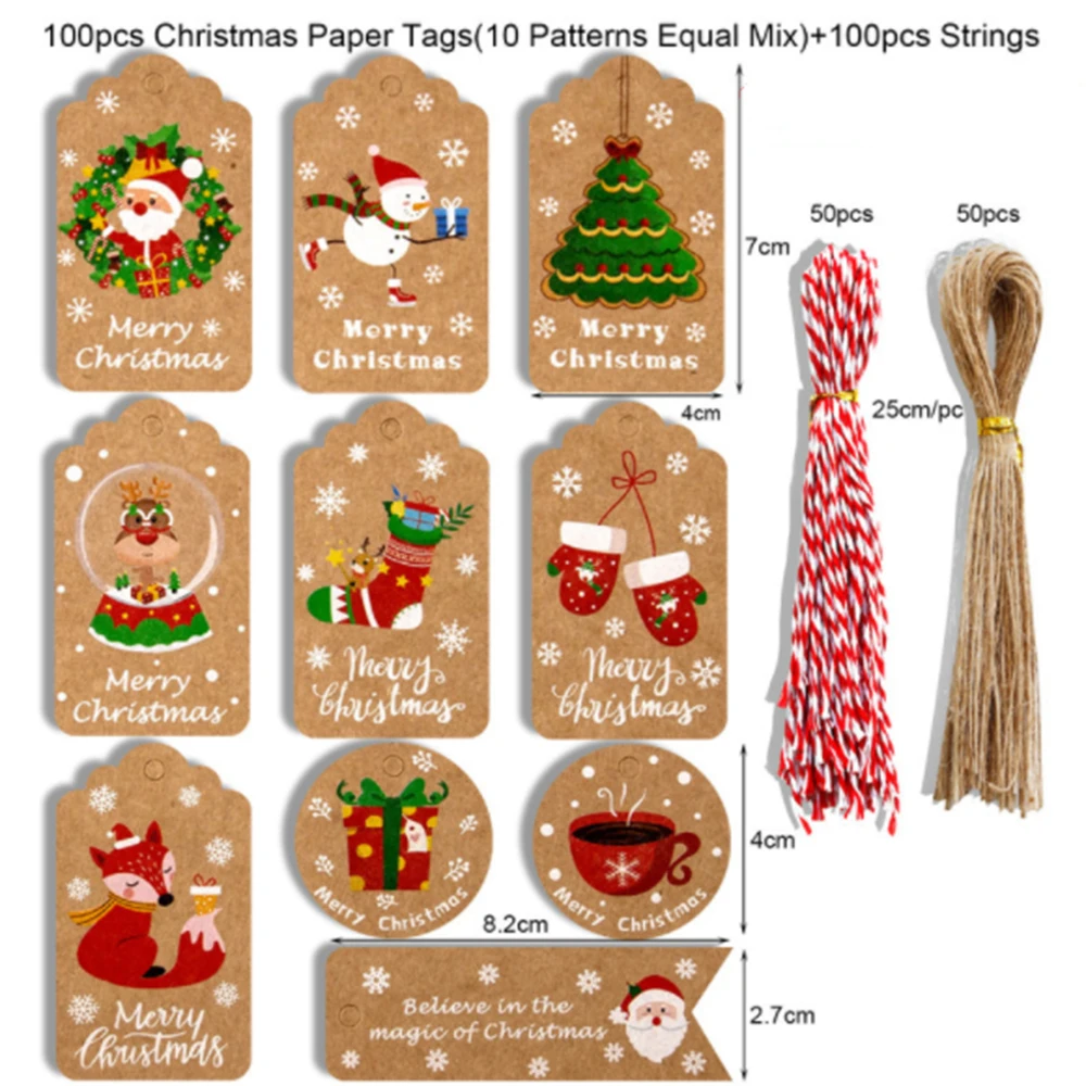 100pcs Christmas Kraft Paper Christmas Gift Tags Xmas Brown Kraft Gift Tags with Twine and Cotton Rope Twine for DIY Xmas
100pcs Christmas Kraft Paper Christmas Gift Tags Xmas Brown Kraft Gift Tags with Twine and Cotton Rope Twine for DIY Xmas