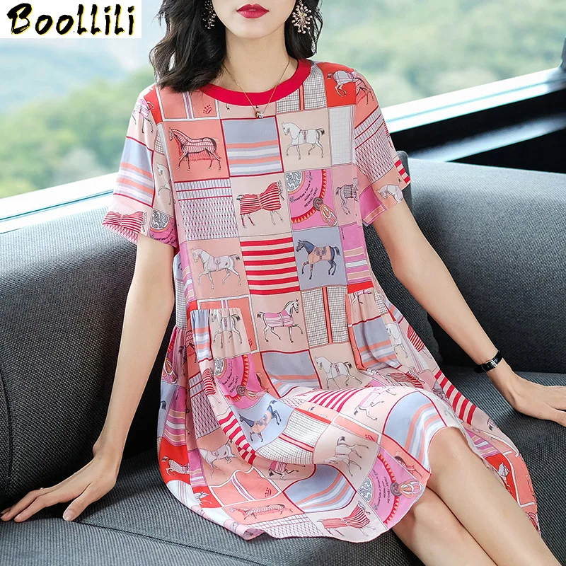 Real Silk Boollili Dress Women Summer Dress Korean Print Midi Beach Dress Elegant Party Dresses Woman Vestidos Mujer
Real Silk Boollili Dress Women Summer Dress Korean Print Midi Beach Dress Elegant Party Dresses Woman Vestidos Mujer