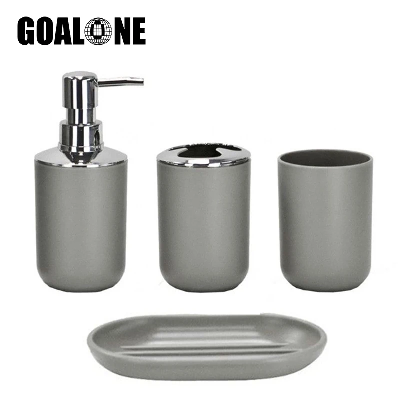 GOALONE 4PCS Bathroom Accessories Soap Dish Toothbrush Holder Soap Dispenser Toothpaste Cup Bamboo Bathroom Accessories Sets
GOALONE 4PCS Bathroom Accessories Soap Dish Toothbrush Holder Soap Dispenser Toothpaste Cup Bamboo Bathroom Accessories Sets