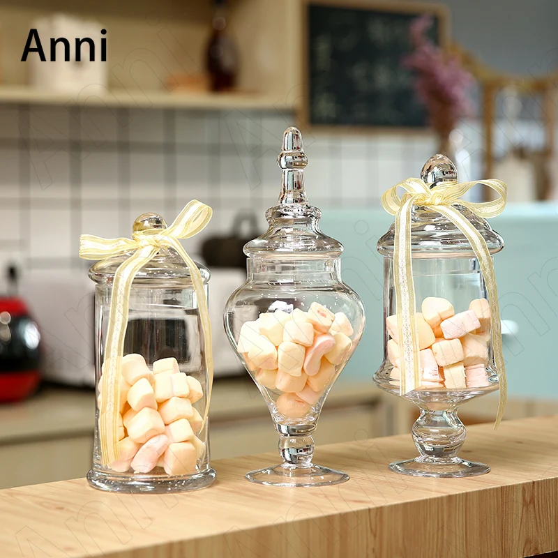 Tall Feet Clear Glass Bottle European Modern Coffee Table Desktop Candy Snacks Storage Jar with Lid Wedding Decoration Ornaments
Tall Feet Clear Glass Bottle European Modern Coffee Table Desktop Candy Snacks Storage Jar with Lid Wedding Decoration Ornaments