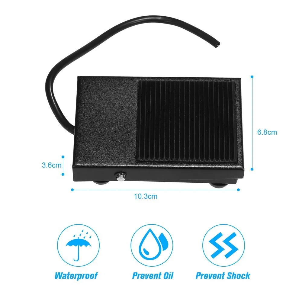 Heavy Duty Metal Skidproof Foot Pedal Switch Treadle Foot Switch Momentary Control 3 Wire NO/NC Auto Reset Switch
Heavy Duty Metal Skidproof Foot Pedal Switch Treadle Foot Switch Momentary Control 3 Wire NO/NC Auto Reset Switch