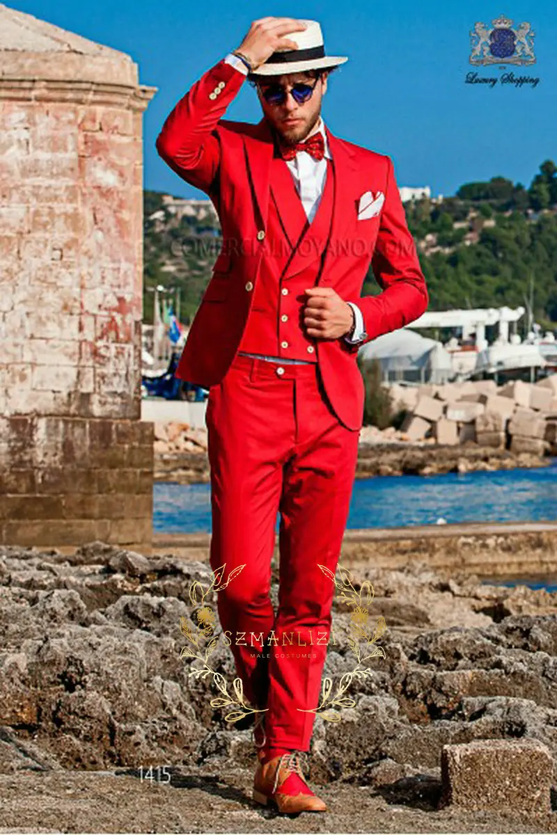 SZMANLIZI MALE COSTUMES Casual 3 Pieces Mens Suits Slim Fit Red Groom Dinner Prom Suit Male Tuxedos Business Mens Wedding Suits
SZMANLIZI MALE COSTUMES Casual 3 Pieces Mens Suits Slim Fit Red Groom Dinner Prom Suit Male Tuxedos Business Mens Wedding Suits