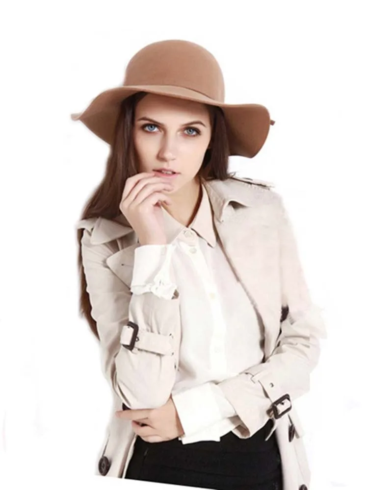 LUCKYLIANJI Spring Autumn Winter Wool Felt Beach wide Brim Women Femal Ladies Floppy Hat Bowler Derby Cloche Cap (One Size:57cm)
LUCKYLIANJI Spring Autumn Winter Wool Felt Beach wide Brim Women Femal Ladies Floppy Hat Bowler Derby Cloche Cap (One Size:57cm)