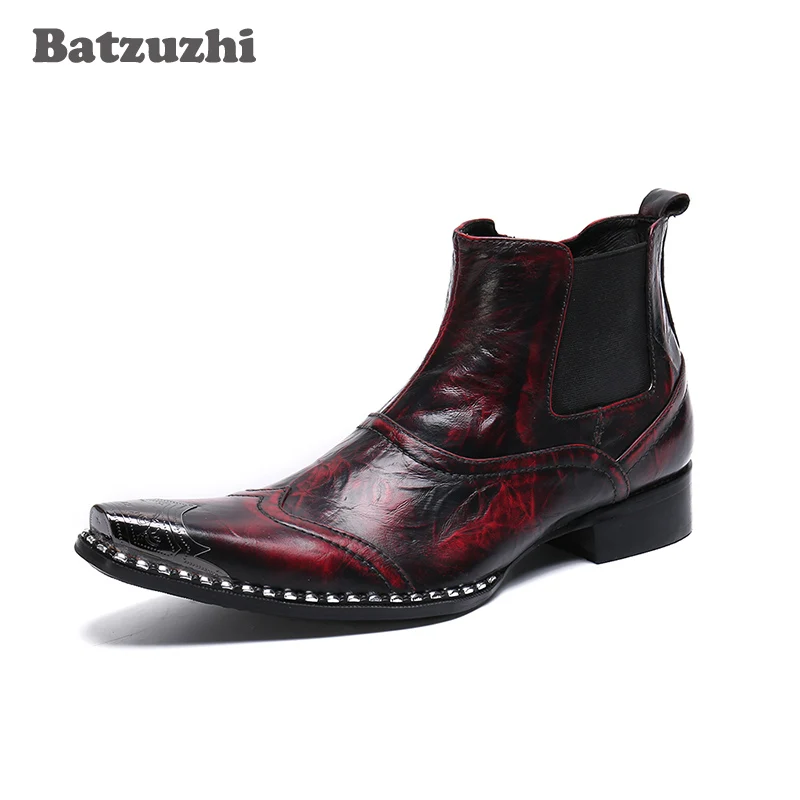 Batzuzhi Soft Genuine Leather Boots Men Japanese Type Men's Boots Handmade Pointed Toe Party and Wedding Boots Male Footwear
Batzuzhi Soft Genuine Leather Boots Men Japanese Type Men's Boots Handmade Pointed Toe Party and Wedding Boots Male Footwear