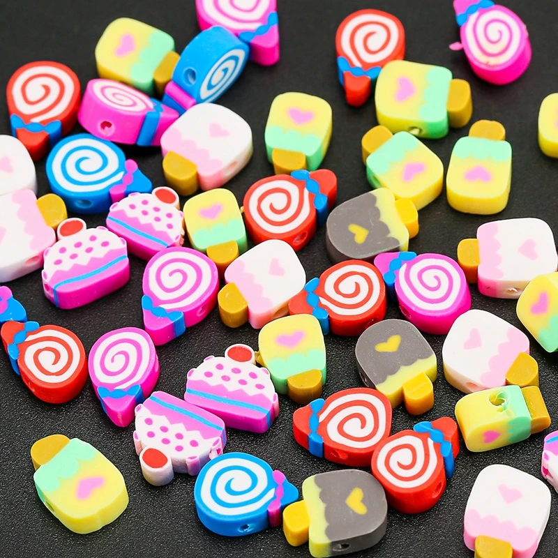 50Pcs 10mm lollipop ice cream Clay Beads Polymer Chip Disk Loose Spacer Beads for Necklace Bracelets Jewelry Making DIY Supplies
50Pcs 10mm lollipop ice cream Clay Beads Polymer Chip Disk Loose Spacer Beads for Necklace Bracelets Jewelry Making DIY Supplies