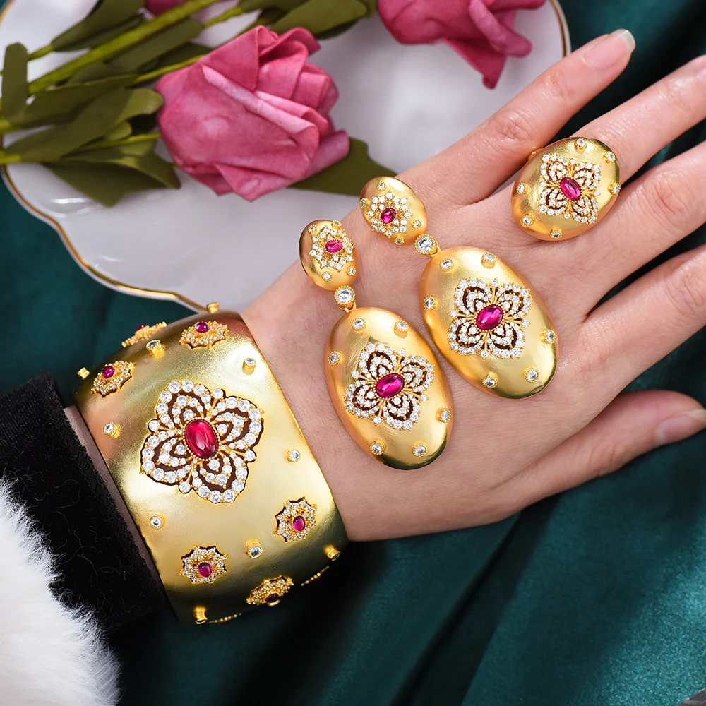 GODKI 2024 New Charms 3PC Bracelet Ring Earring Set For Women Wedding Bridal Cubic Zircon Dubai PARTY WEDDING Jewelry BOHemian
GODKI 2024 New Charms 3PC Bracelet Ring Earring Set For Women Wedding Bridal Cubic Zircon Dubai PARTY WEDDING Jewelry BOHemian