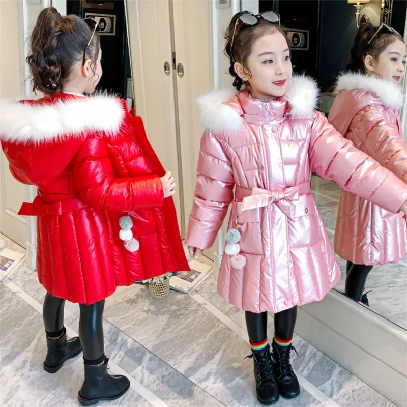 Winter Jackets For Girls Parkas Children's Coat Outerwear Casual Hooded Big Fur Collar Solid Bright Waterproof Cotton Clothes
Winter Jackets For Girls Parkas Children's Coat Outerwear Casual Hooded Big Fur Collar Solid Bright Waterproof Cotton Clothes