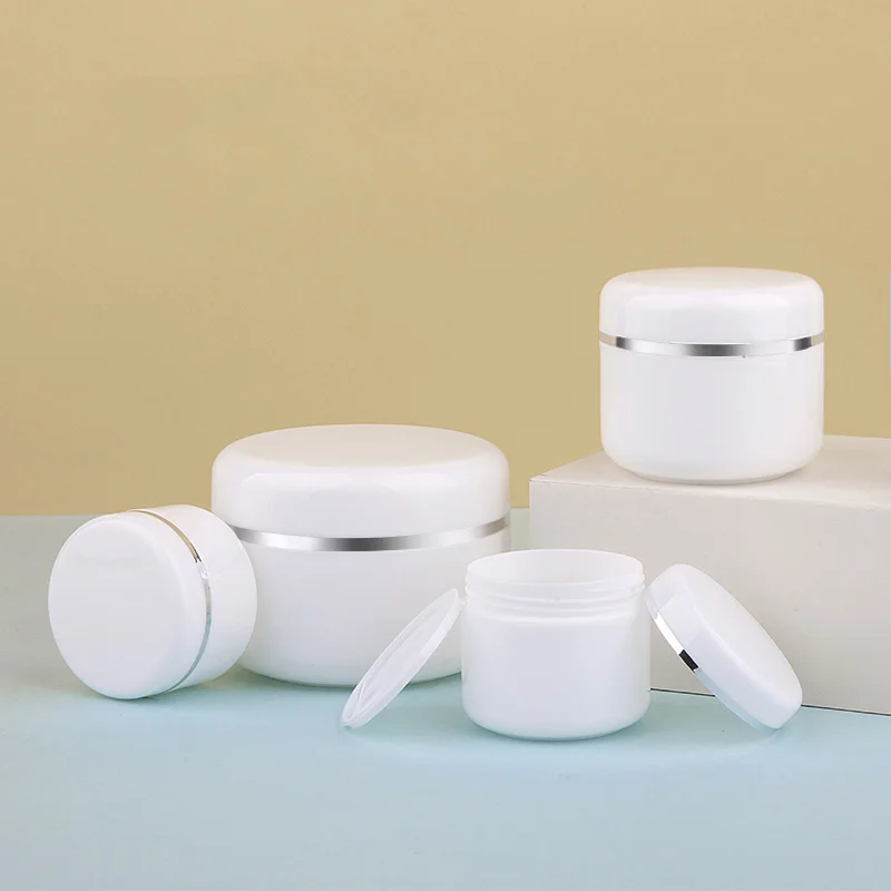 20g/30g PP Cream Jar With Silver Edge Facial Mask box Ointment box Refillable Sample bottles Cream Lotion Cosmetic Container
20g/30g PP Cream Jar With Silver Edge Facial Mask box Ointment box Refillable Sample bottles Cream Lotion Cosmetic Container