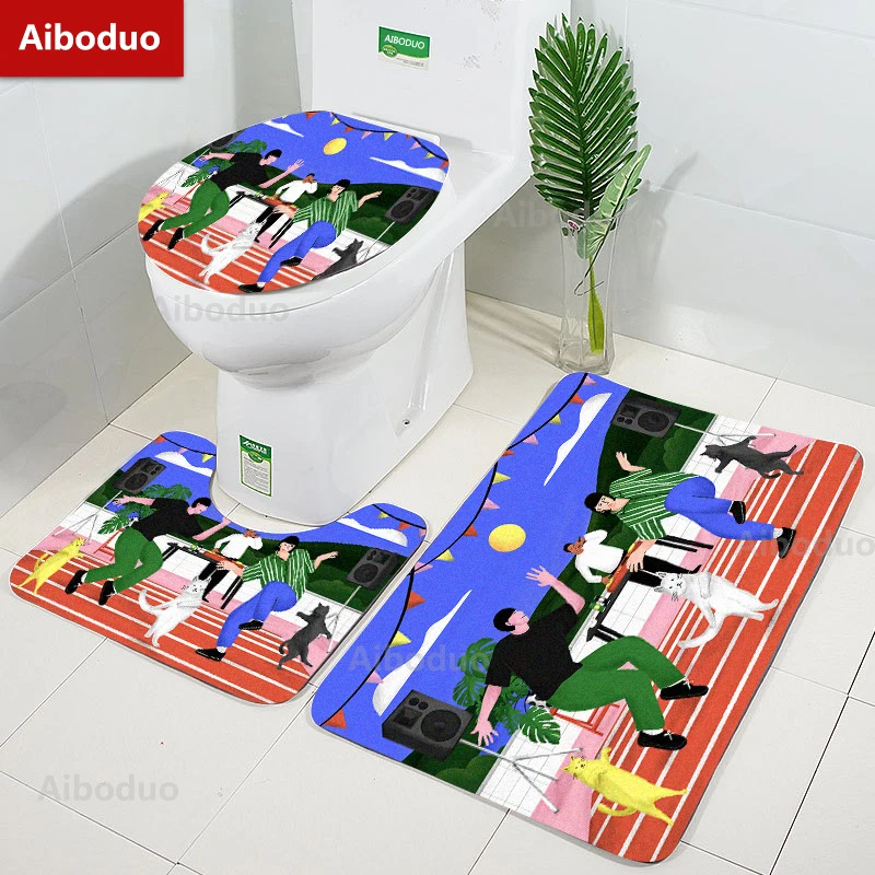 Aiboduo Cartoon Cute Interesting 3pcs/set Non Slip Rug Toilet Lid Cover Set Bathroom Pad Carpet Home Decoration Contour Bat Mat
Aiboduo Cartoon Cute Interesting 3pcs/set Non Slip Rug Toilet Lid Cover Set Bathroom Pad Carpet Home Decoration Contour Bat Mat