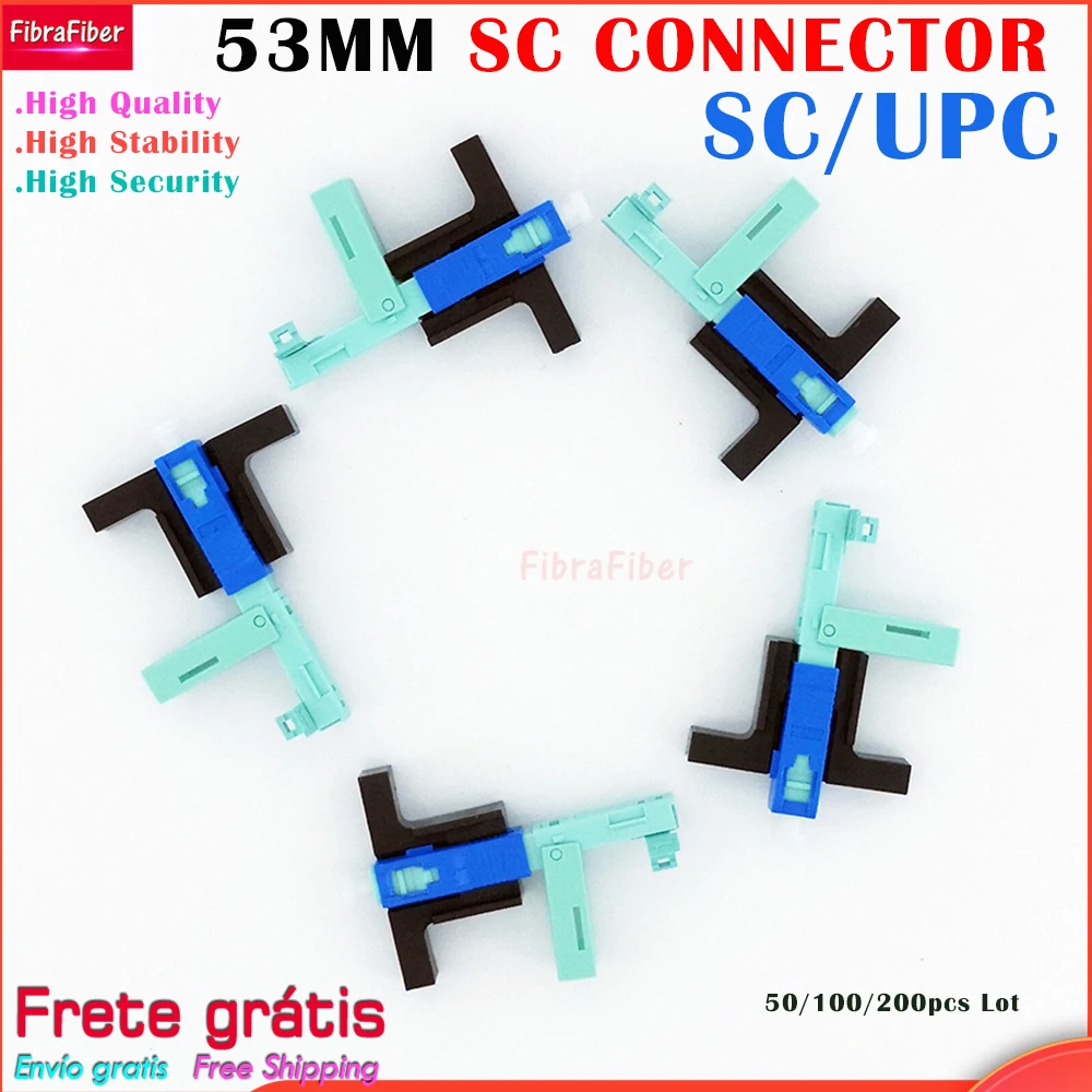 50pcs 100pcs High Quality 53MM SC UPC SM Single-Mode Optical Connector FTTH Tool Cold Connector Tool Fiber Optic Fast Connnector
50pcs 100pcs High Quality 53MM SC UPC SM Single-Mode Optical Connector FTTH Tool Cold Connector Tool Fiber Optic Fast Connnector