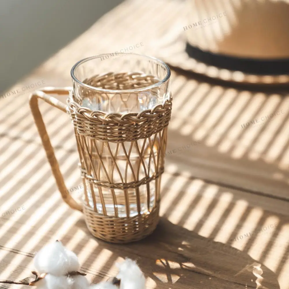 Hot Sale Coffee Tea Water Clear Transparent Glass Mug Glass Cup with Rattan Cup Holder
Hot Sale Coffee Tea Water Clear Transparent Glass Mug Glass Cup with Rattan Cup Holder