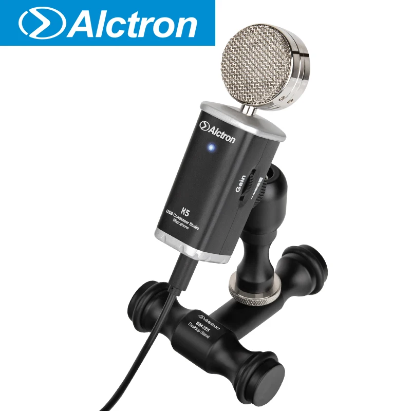 Alctron K5 Professional USB Condenser Microphone Studio for PC Laptop Chatting Audio Recording Condenser Mic New
Alctron K5 Professional USB Condenser Microphone Studio for PC Laptop Chatting Audio Recording Condenser Mic New