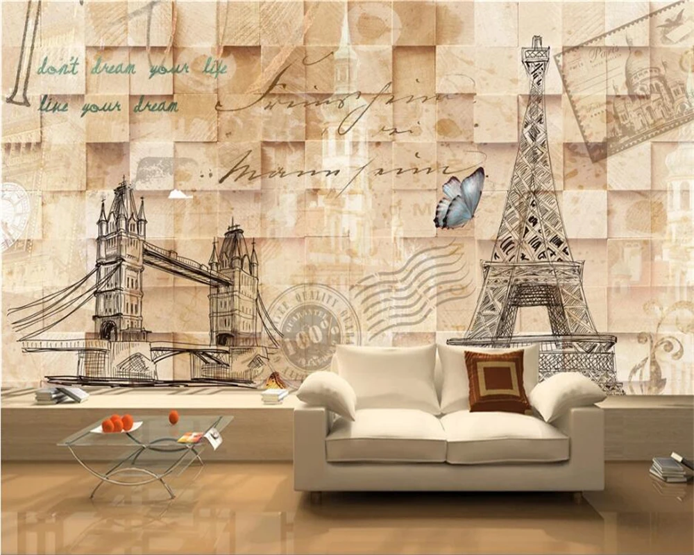 beibehang Custom wallpaper 3d retro nostalgic wood background iron tower European background wall living room bedroom wallpaper
beibehang Custom wallpaper 3d retro nostalgic wood background iron tower European background wall living room bedroom wallpaper