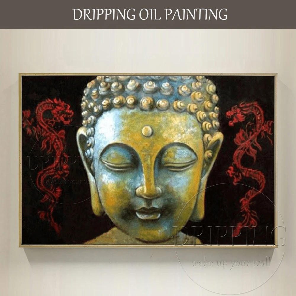 Excellent Artist Hand-painted High Quality Modern Buddha Portrait Oil Painting on Canvas Buddha Head and Dragon Oil Painting
Excellent Artist Hand-painted High Quality Modern Buddha Portrait Oil Painting on Canvas Buddha Head and Dragon Oil Painting