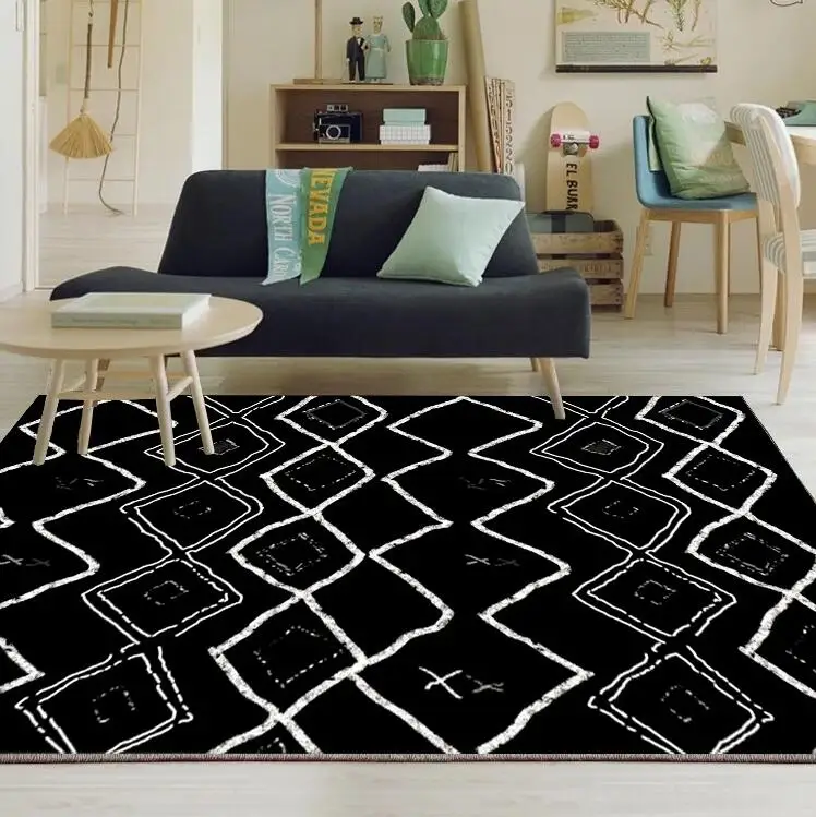 Nordic Fleece Striped Black Carpet Rug For Living Room Modern Printing Geometric Floor Child Kids Play Mat Parlor Mat Bedroom
Nordic Fleece Striped Black Carpet Rug For Living Room Modern Printing Geometric Floor Child Kids Play Mat Parlor Mat Bedroom