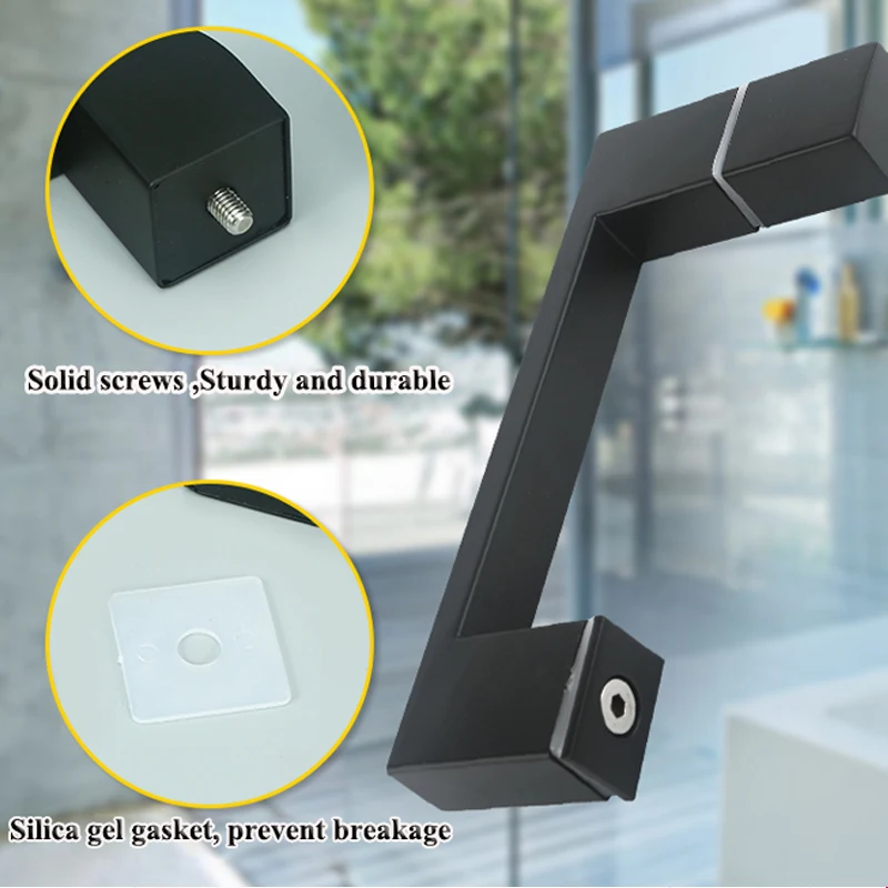 Shower room handle bathroom glass door handle bathroom sliding door 304 stainless steel handle hoarse black 145mm
Shower room handle bathroom glass door handle bathroom sliding door 304 stainless steel handle hoarse black 145mm