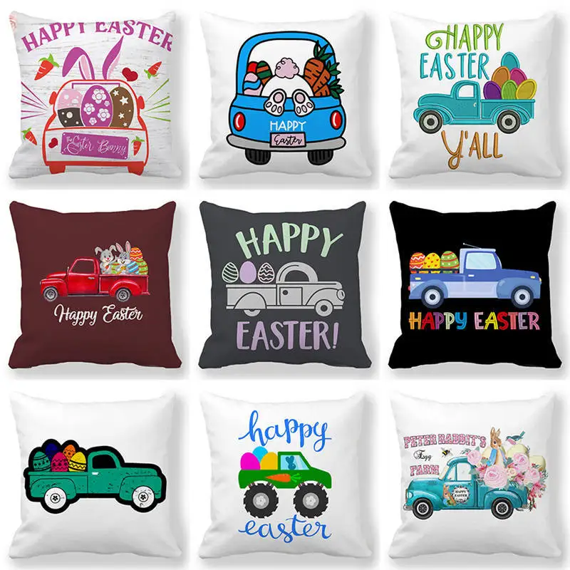 Easter Pillowcase Happy Easter Bunny Eggs Decorative Cushion Cover Cartoon Rabbit Truck Print Pillow Covers For Home 45X45CM
Easter Pillowcase Happy Easter Bunny Eggs Decorative Cushion Cover Cartoon Rabbit Truck Print Pillow Covers For Home 45X45CM